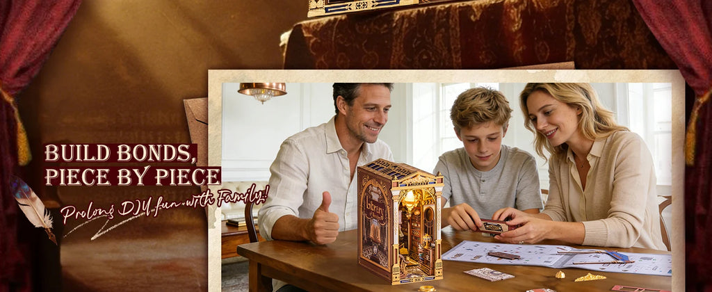 Kit de Bricolaje Robotime Book Nook, Kit en Miniatura con Luces, Biblioteca de las Maravillas, Kits de Modelos Booknook para Decoración de Escritorio y Librería