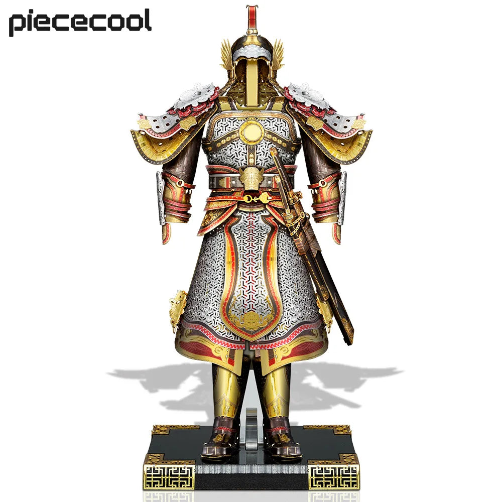 Piececool-Kits de construcción de modelos, rompecabezas de armadura antigua china
