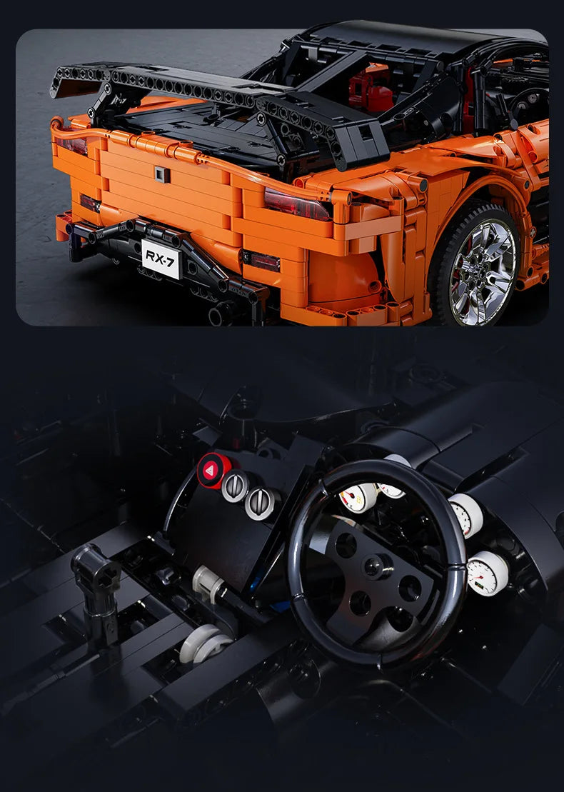 Cada 1:8 diseño MOC Artemy Zotov coche de carreras Mazda RX-7 RC