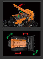 Mould King 17086 camión técnico de juguete, máquina de recibos RC, bloques de construcción, juego de bloques de camión de ingeniería