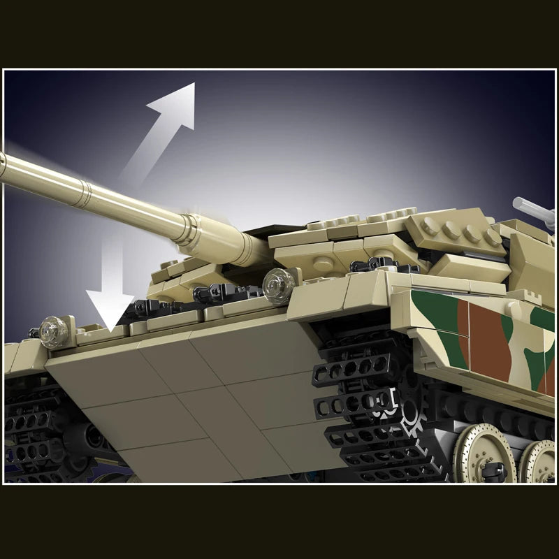 MOLD KING 20020 Alemania Leopard 2 tanque de batalla principal bloques de construcción técnicos