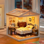Robotime-rompecabezas 3D de plástico de la serie Rolife, Kit de casa de muñecas en miniatura, juegos de bloques de construcción para regalos, DW009, Dropship