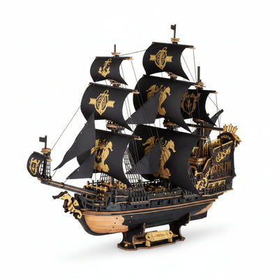 Robotime Rokr rompecabezas 3D casa de mar de madera Barque modelo kits construir decoración de escritorio para el hogar regalo para adolescentes y adultos