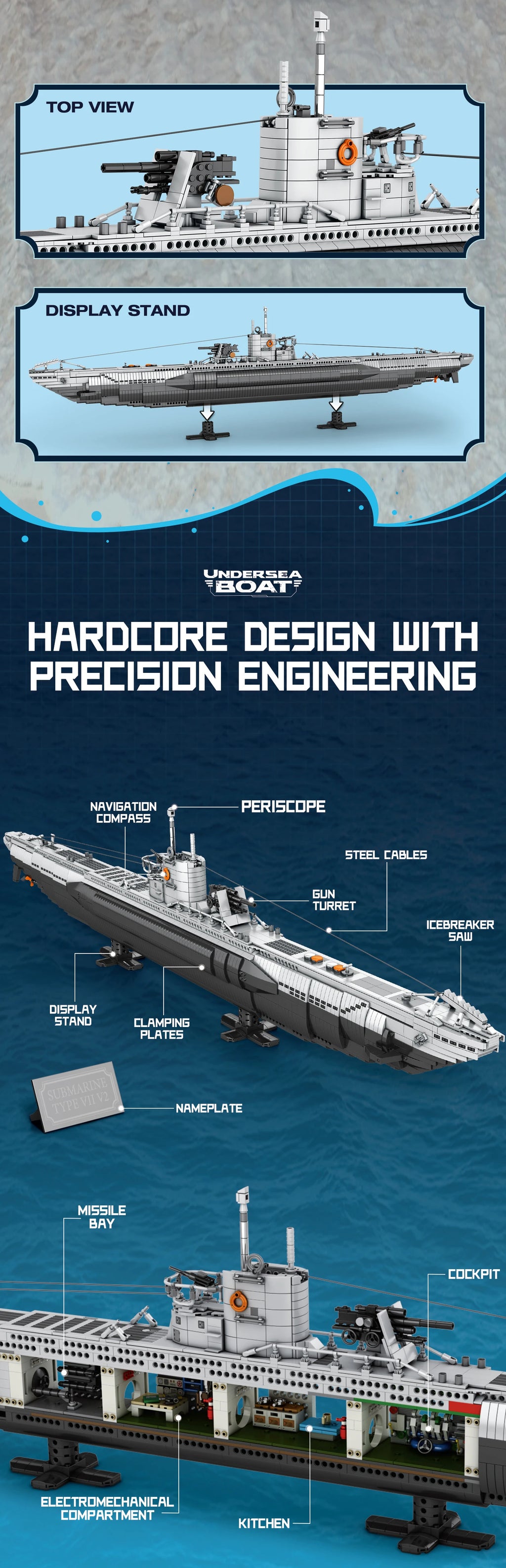 Bloques de Construcción de Submarino Alemán