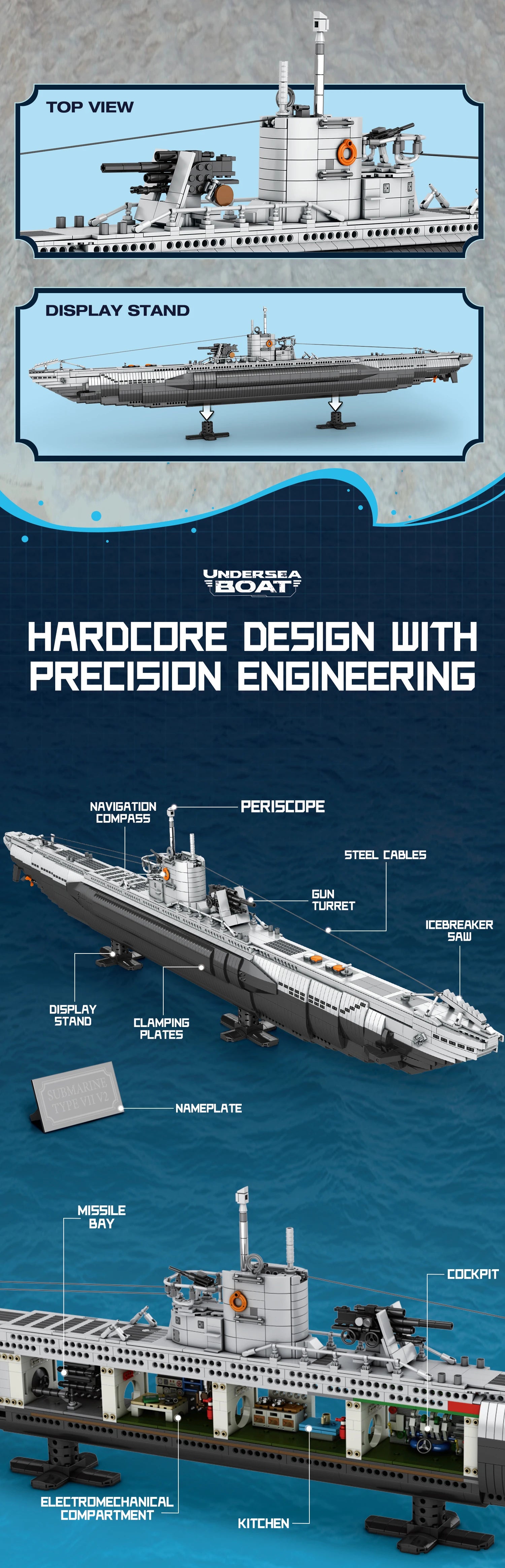 Bloques de Construcción de Submarino Alemán