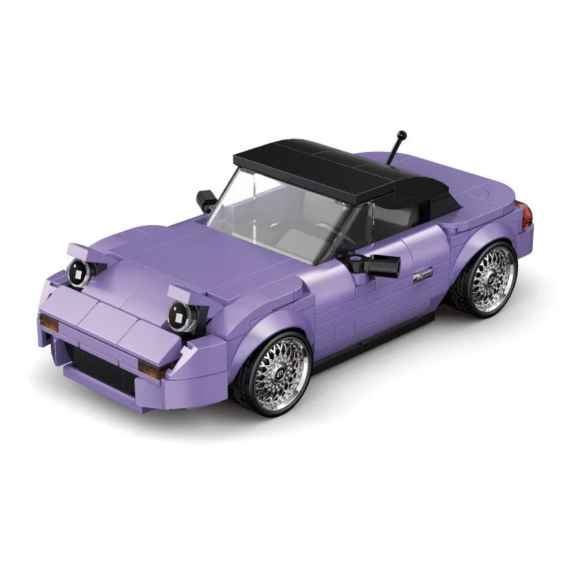 370 unidades - MOC técnico MIYATA: bloques de construcción de coches de carreras de velocidad PB8817