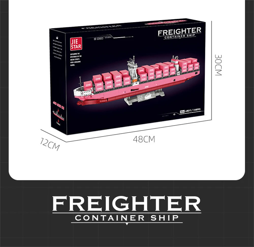 JIESTAR JJ9217 Bloques de Construcción de Modelo de Buque Portacontenedores