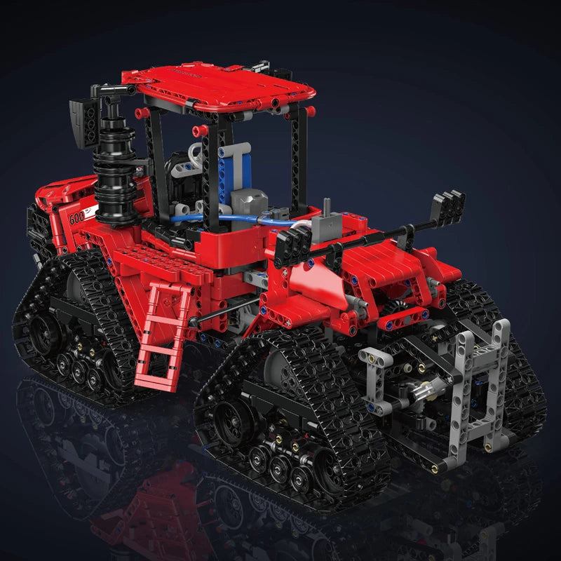 Mould King-bloques de construcción de coche técnico MOC-35270 de bloques de construcción, Tractor neumático sobre orugas, montaje de modelo de camión