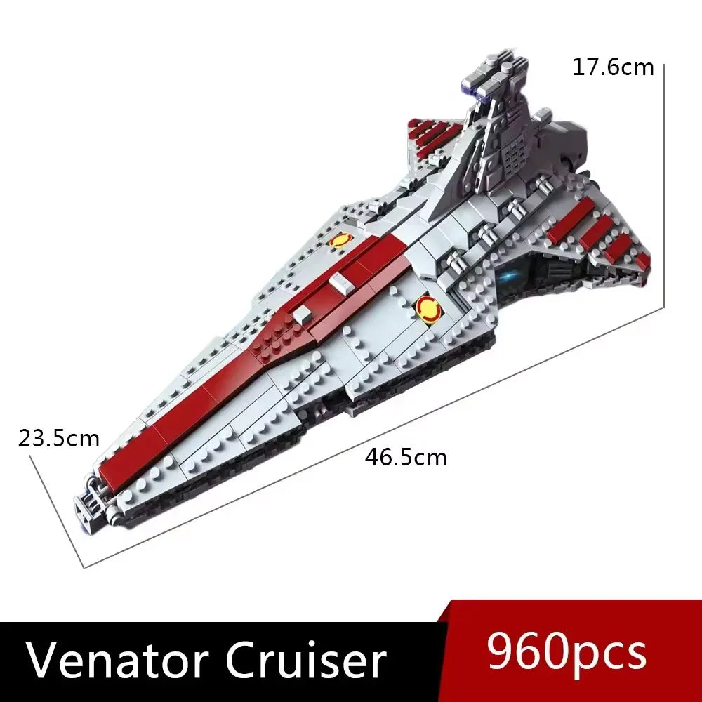 JIESTAR 67106 - Nave Espacial de Juguete, Bloques de Construcción Técnicos, Modelo de Nave de Ataque Venator de Alta Tecnología