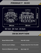 Mould King 10182: motor V8 para automóviles