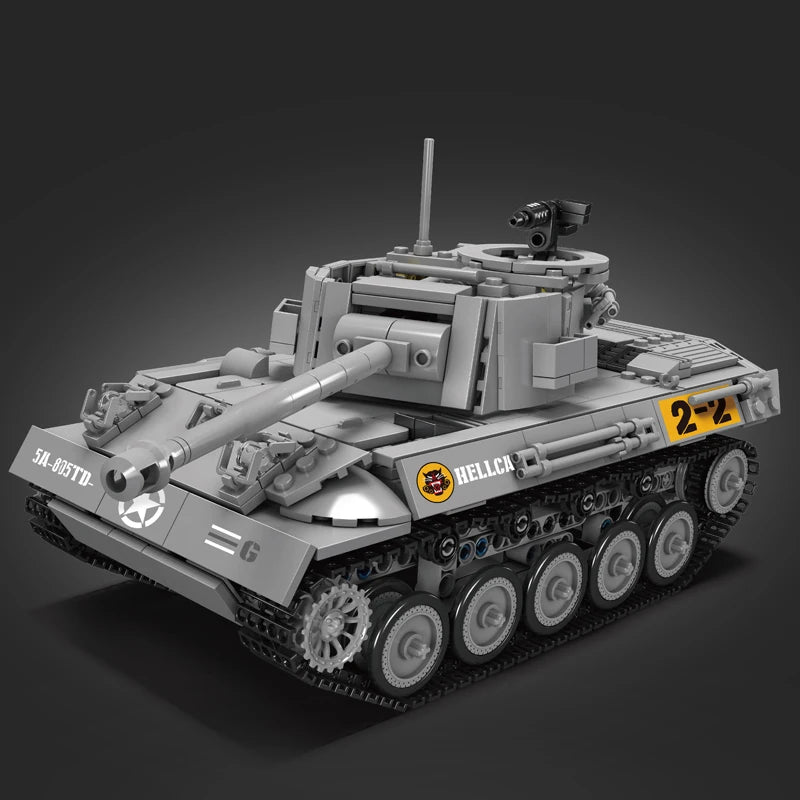 Mould King-tanque militar M18 Hellcat 20032, bloques de construcción, Control remoto, montaje de modelo