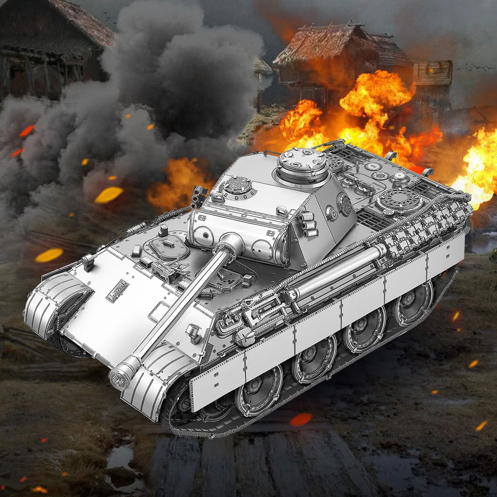 Piececool-rompecabezas de Metal 3D 1:48 Panther D, modelo de tanque