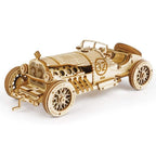 Robotime Rokr coche clásico 3D rompecabezas de madera tren ejército Jeep camión pesado coche Vintage escala 1:15 Kits de construcción de modelos para niños