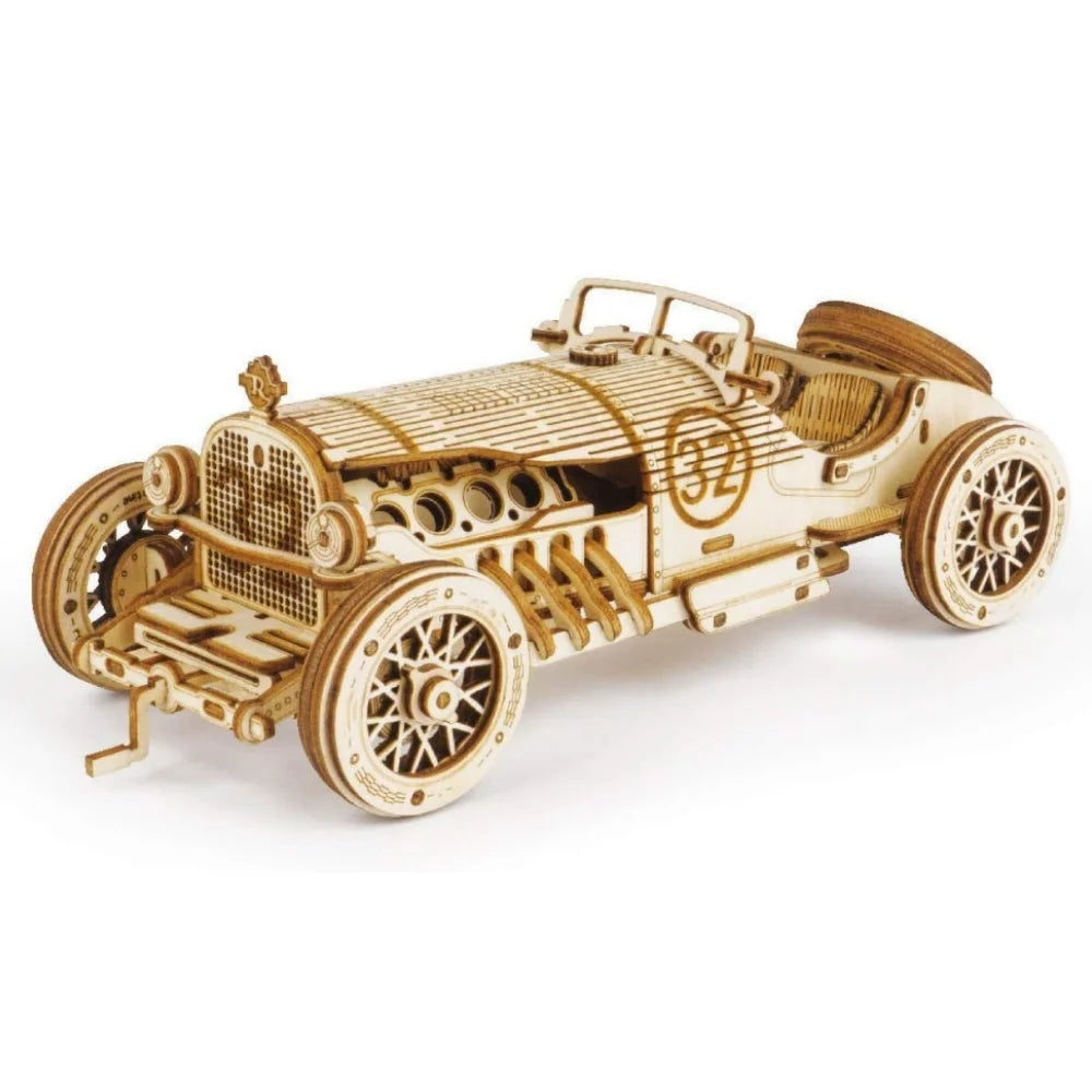 Robotime Rokr coche clásico 3D rompecabezas de madera tren ejército Jeep camión pesado coche Vintage escala 1:15 Kits de construcción de modelos para niños