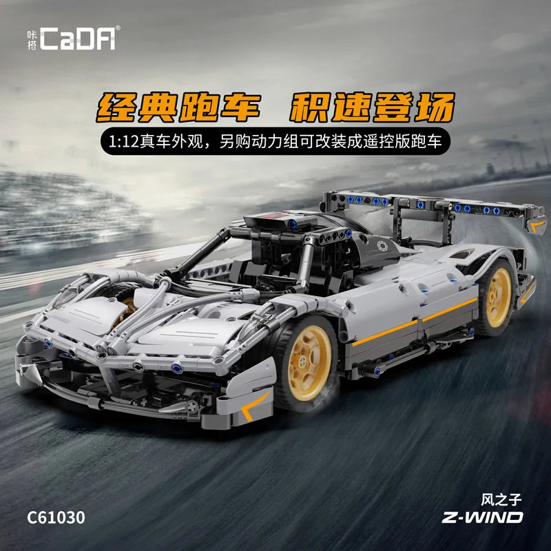 Cada C61030W 969 Uds 1:12 hijo del viento bloques de construcción de automóviles supercoche de carreras