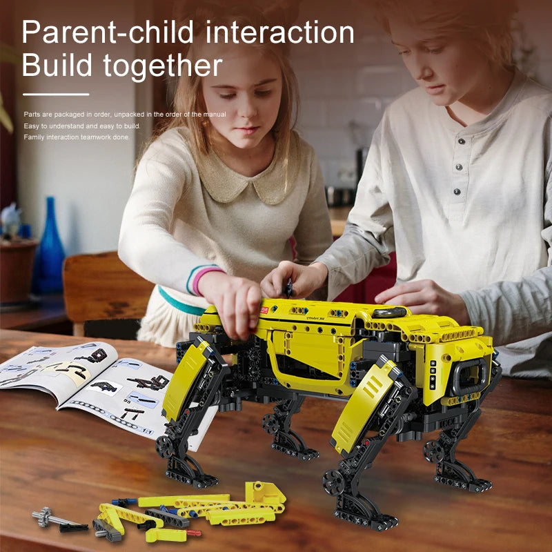 MOULD KING-Robot técnico motorizado de juguete modelo de perro grande de Boston Dynamics, AlphaDog, bloques de construcción 15066/15075