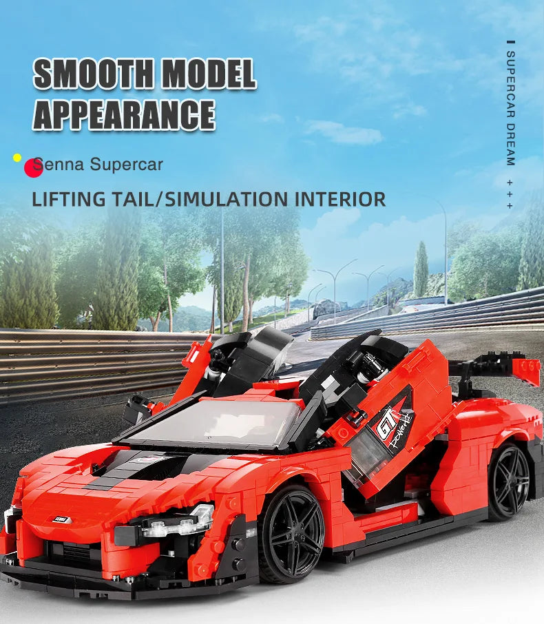 Mould King 10007, bloques de construcción de automóviles técnicos