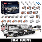 Mould King 17007 17008 Camión Técnico de Juguete, Grúa Liebherr LTM 11200 RC, Bloques de Construcción, Ladrillos