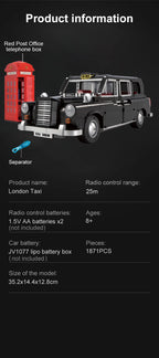 Cada-bloques de construcción MOC RC  juguete de ladrillos para armar coche taxi de Londres