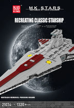 Mould King 21074 Star Plan bloque de construcción la República MOC ataque crucero modelo montaje Star Fighter