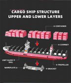 JIESTAR JJ9217 Bloques de Construcción de Modelo de Buque Portacontenedores