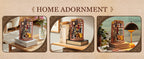Robotime Rolife, estudio de esquina silencioso, bricolaje, rincón de libros, estante de inserción, casa de muñecas en miniatura de madera para estantería, muebles de inserción TGE02
