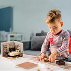 Robotime-rompecabezas 3D de plástico de la serie Rolife, Kit de casa de muñecas en miniatura, juegos de bloques de construcción para regalos, DW009, Dropship