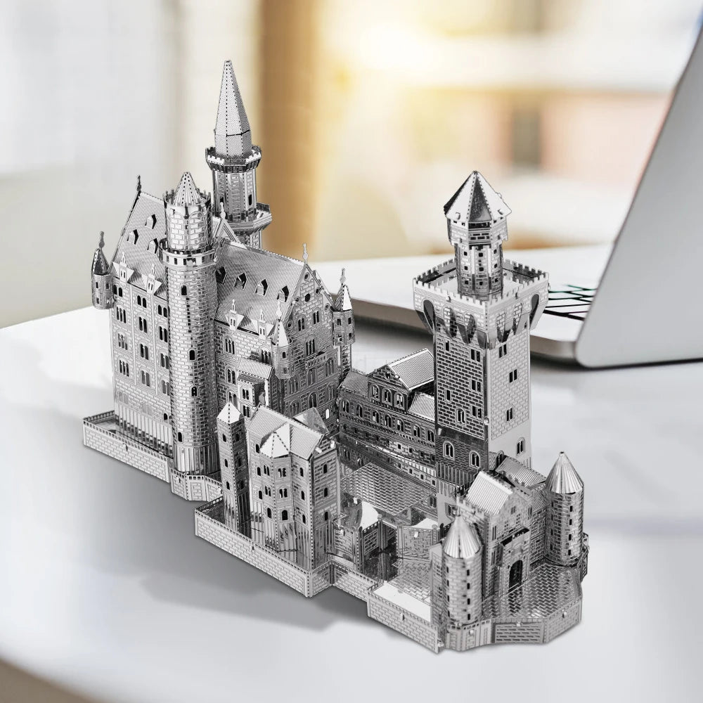 Piececool-rompecabezas de Metal 3D para adultos y adolescentes, modelo de Castillo