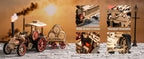Robotime Rokr Kit de construcción de modelo de coche rompecabezas de madera 3D Kit de vapor 1:28 locomotora de vapor mecánica regalos impresionantes para adultos y adolescentes