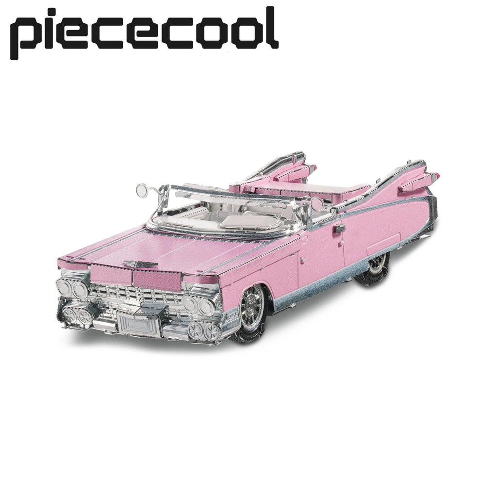 Piececool Kits de modelos de metal 3d Imán de nevera Cabriolet rosa clásico