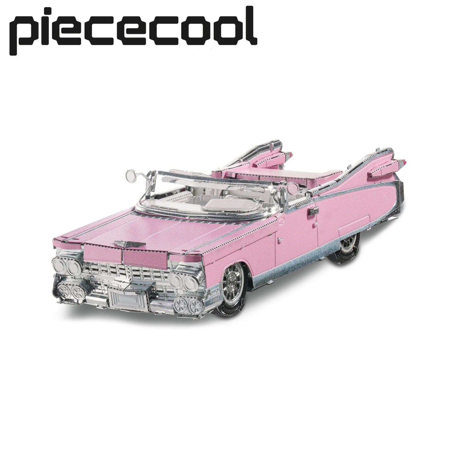 Piececool Kits de modelos de metal 3d Imán de nevera Cabriolet rosa clásico