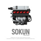 Bloques de Construcción de Motor R8V10, 392 Piezas, PB8869D, Superauto Técnico SOKUN, Ladrillos Decorativos de Motor de Vehículo