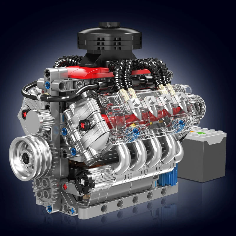 Mould King 10171 bloques de construcción de automóviles técnicos motorizados LSX454 V8 motor ladrillo juguetes montaje piezas de modelo de coche niños regalo de Navidad