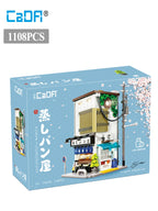 CAJA Cada City LED japonés casa de bollos al vapor arquitectura bloques de construcción amigos tienda figuras ladrillos