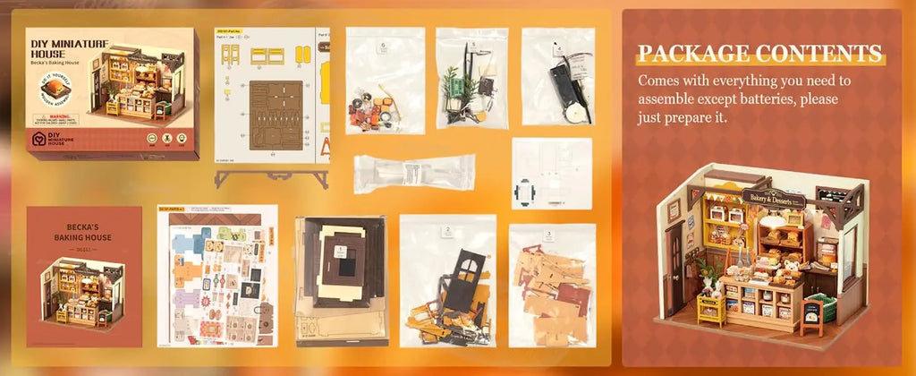 Robotime Rolife Becka's Baking House Rompecabezas 3D DIY Kit de casa de muñecas en miniatura Regalo increíble para niños DG161