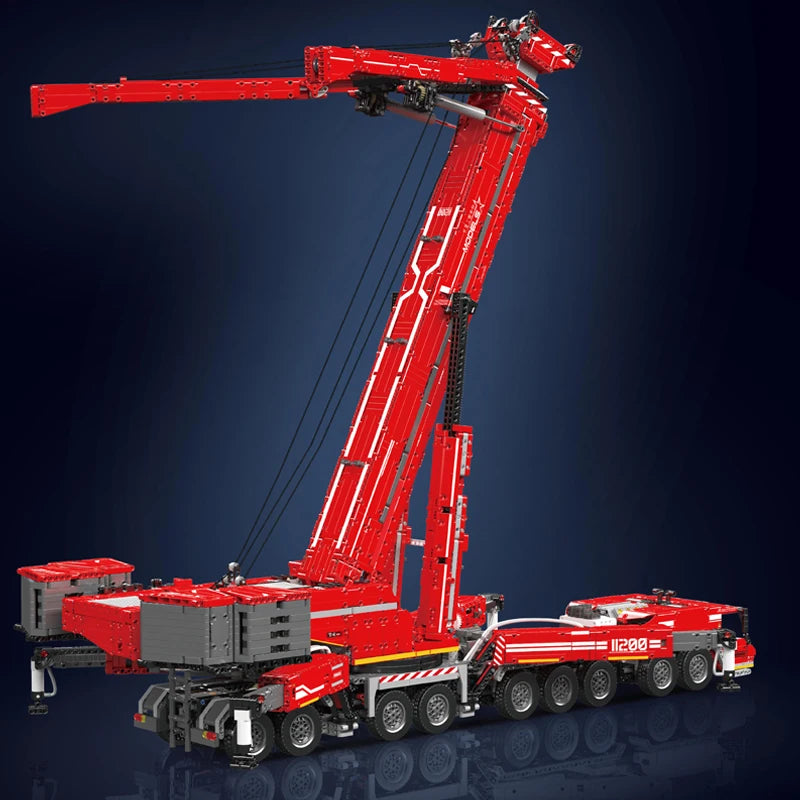 Mould King 17007 17008 Camión Técnico de Juguete, Grúa Liebherr LTM 11200 RC, Bloques de Construcción, Ladrillos