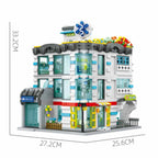 Creative General Hospital, 2866 piezas, serie «Friends»: panorámica de la ciudad con iluminación, juego de construcción MOC