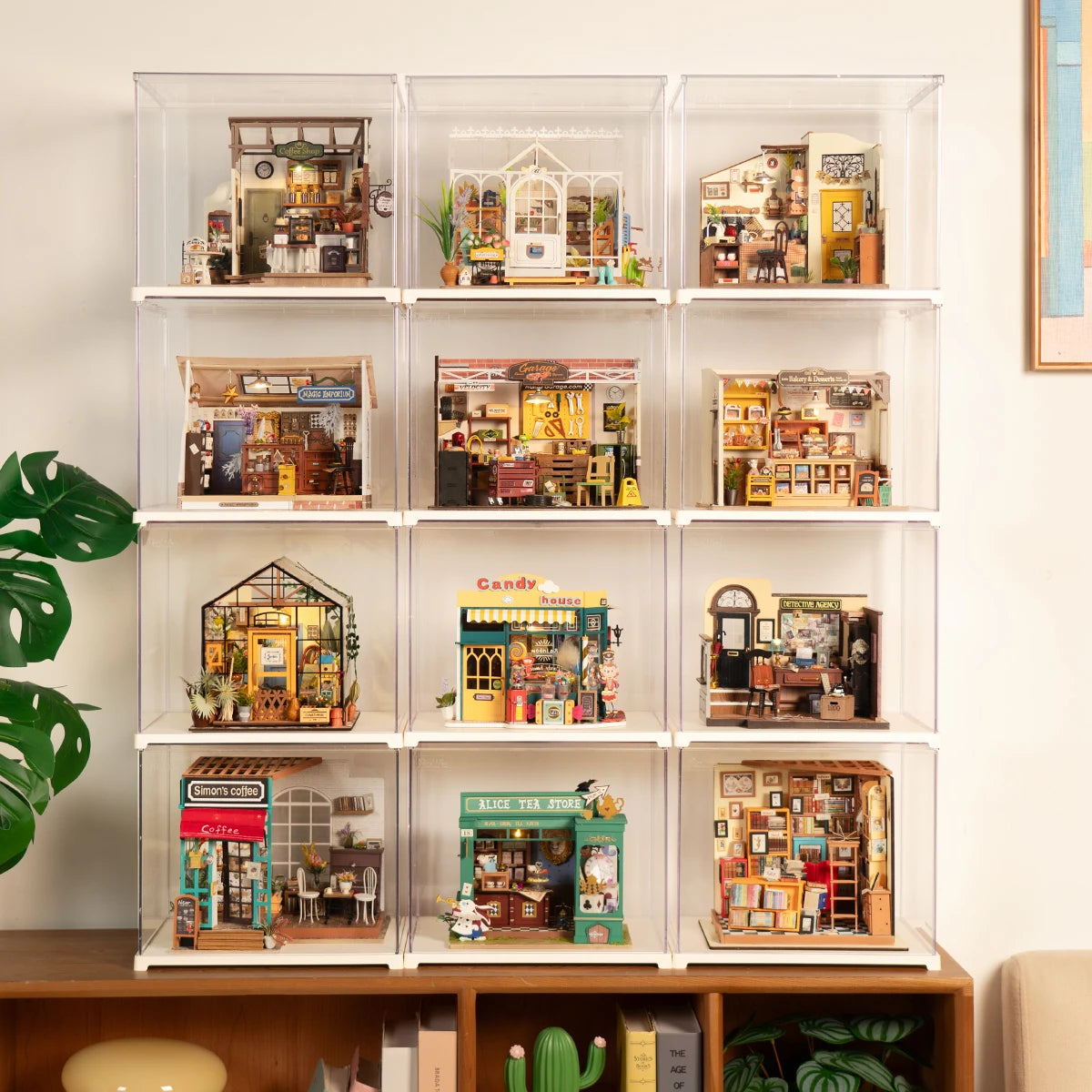 Robotime-Kit de casa de muñecas Rolife, Mini cubierta antipolvo DIY para ensamblaje de rompecabezas 3D, modelo de construcción, juguetes, decoración del hogar y dormitorio