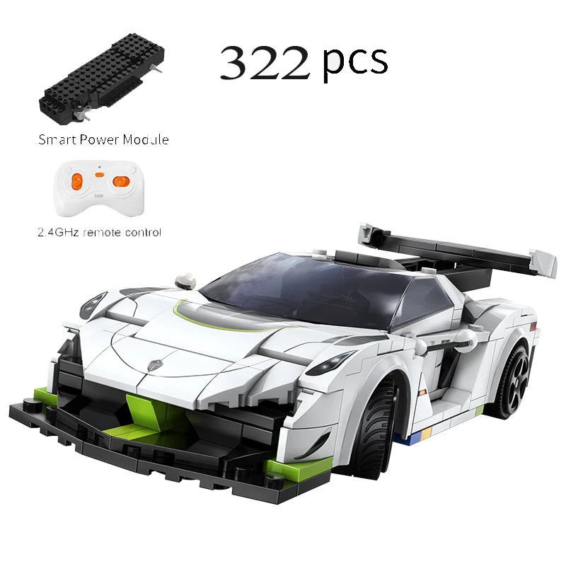 Cada-bloques de construcción de coche deportivo fantasma sueco coche de carreras