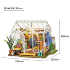 Robotime Rolife-casa de jardín de ensueño, rompecabezas 3D DIY, Kit de casa de muñecas en miniatura, manualidades, pasatiempos, estantería, objetos decorativos