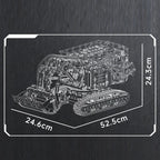 Mould King 17067, coches de juguete técnicos, excavadora RC 6060, bloques de construcción, camión de ingeniería