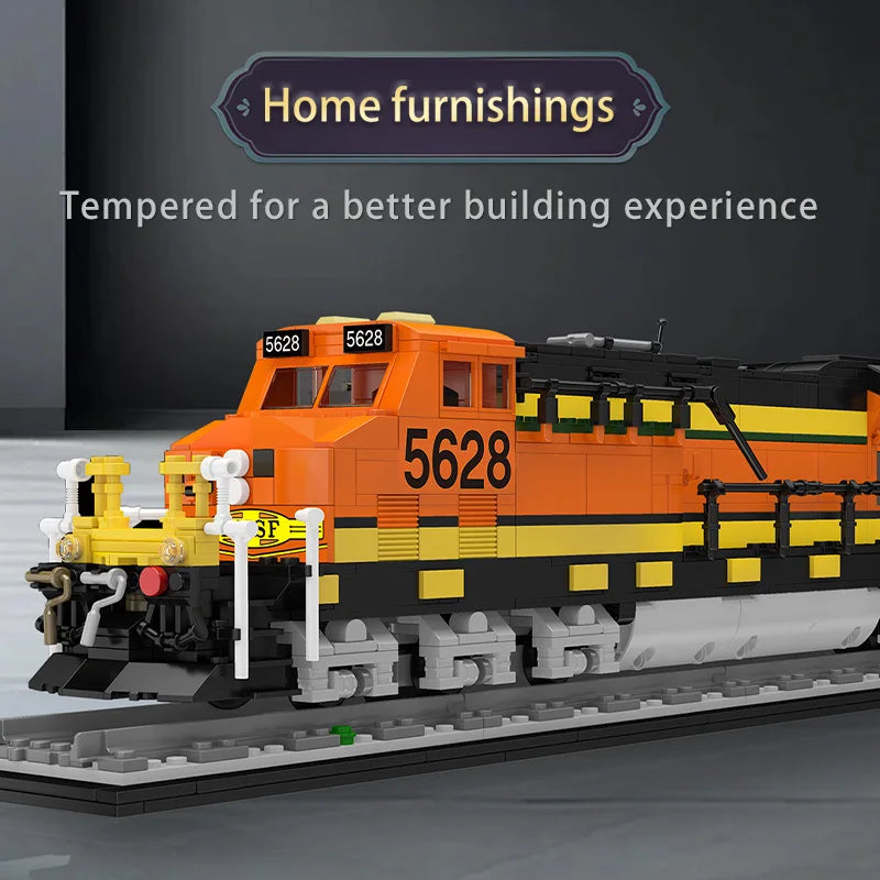 Mould King 12041 Tren técnico de juguete, conjunto de bloques de construcción de locomotora del norte RC