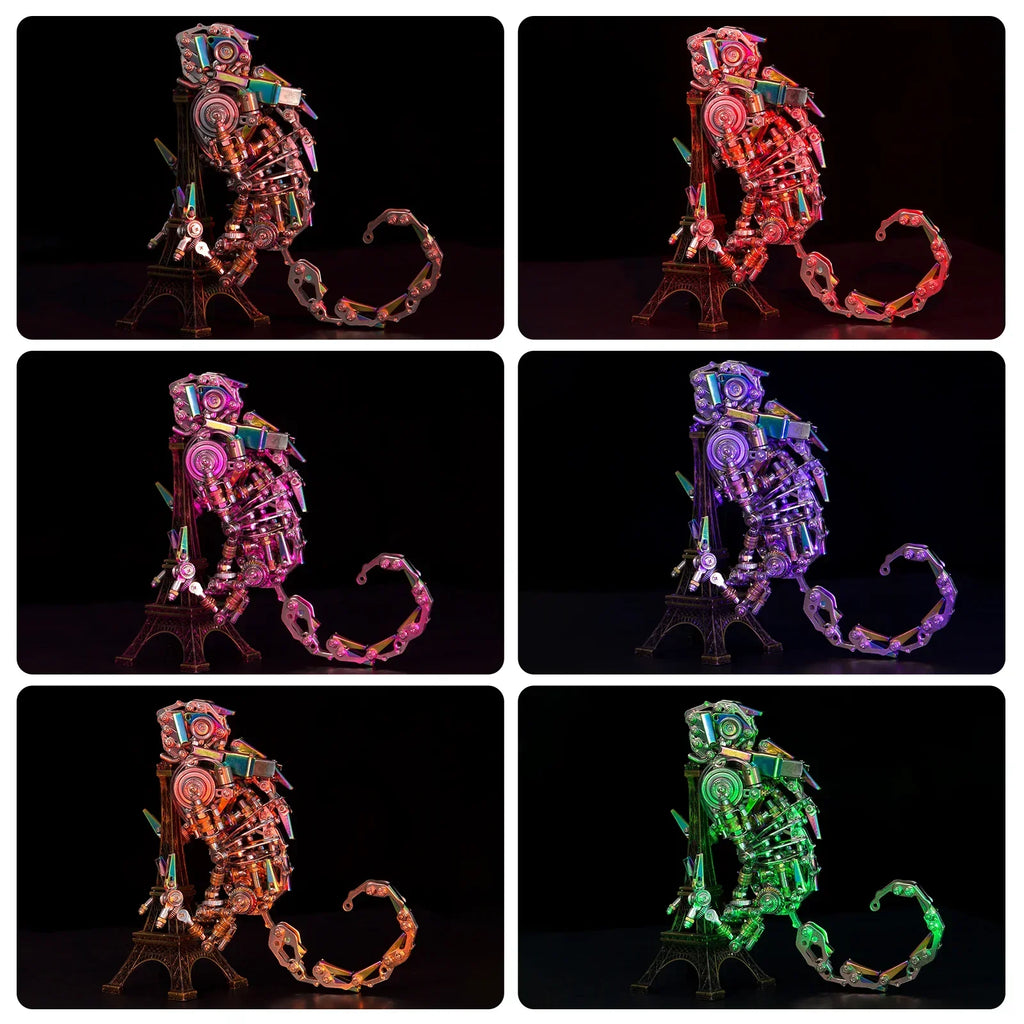 Rompecabezas 3D, kits de modelos camaleón mecánico, bricolaje, montaje de Metal