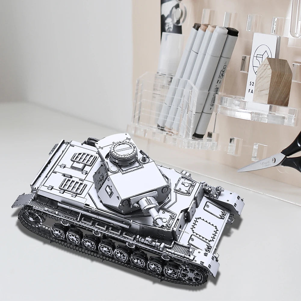 Piececool-Kits de modelos de Metal 3D 1:48 Panzer IV Tanks D Puzzle