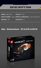 Mould King- ensamblaje de modelo de cargador motorizado, camión