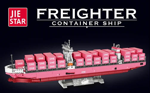 JIESTAR JJ9217 Bloques de Construcción de Modelo de Buque Portacontenedores