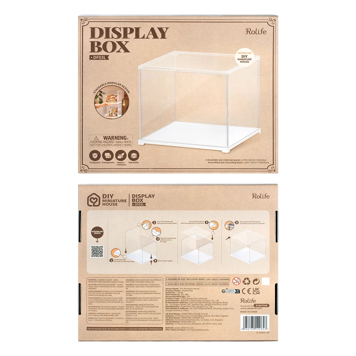 Robotime-Kit de casa de muñecas Rolife, Mini cubierta antipolvo DIY para ensamblaje de rompecabezas 3D, modelo de construcción, juguetes, decoración del hogar y dormitorio