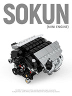 375 Piezas de Bloques de Construcción de Motor DB9V12 PB8869C, Superauto Técnico SOKUN