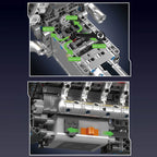 Mould King 10202 juguetes de motor de coche técnico el supercoche motorizado V12 + bloques de construcción de transmisión