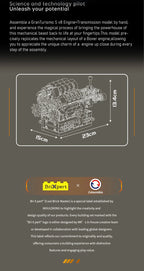 Mould King 10227 juguetes técnicos de motor de coche, motor motorizado V8
